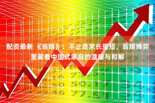 配资最新 《翁婿》：不止是家长里短，翁婿博弈里藏着中国式家庭的温暖与和解