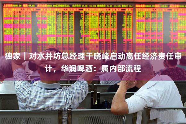 独家｜对水井坊总经理干晓峰启动离任经济责任审计，华润啤酒：属内部流程